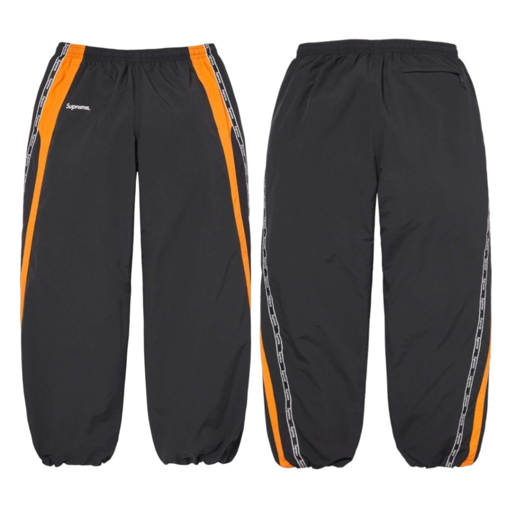 Supreme Black Orange Stripe Track Pants OKZY2026295