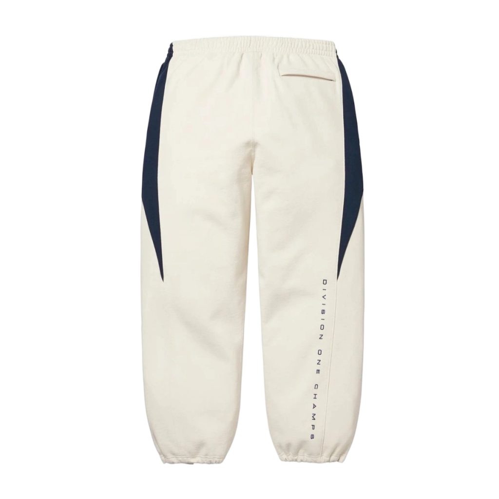 Supreme Cream Navy Color Block Sweatpants OKZY2026302