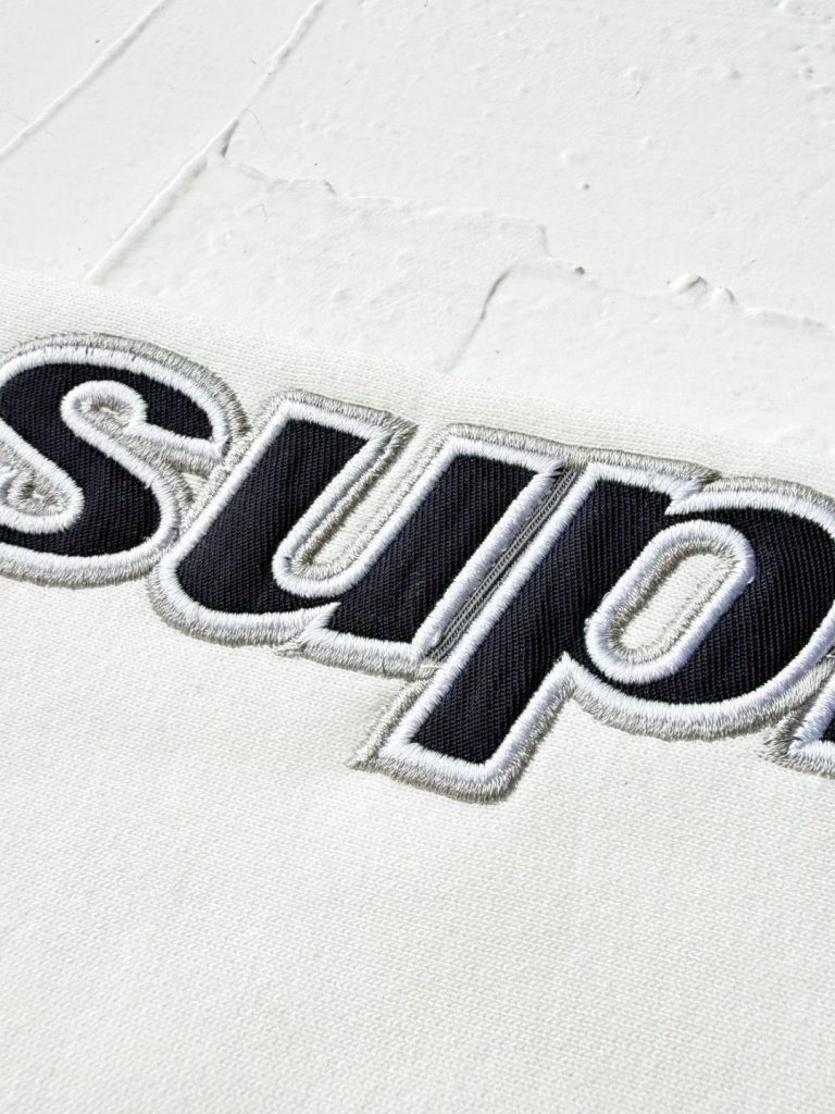 Supreme Cream Navy Color Block Sweatpants OKZY2026302