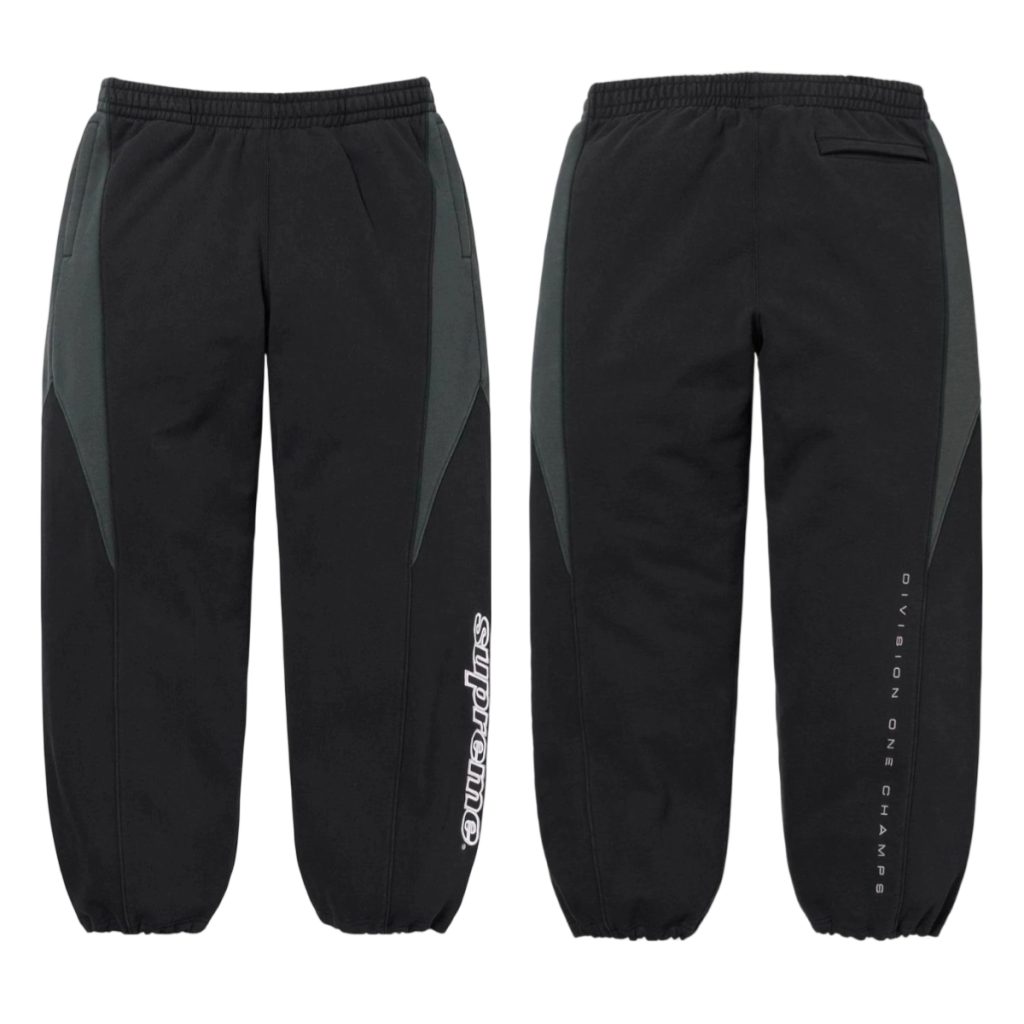 Supreme Black Grey Color Block Sweatpants OKZY2026303