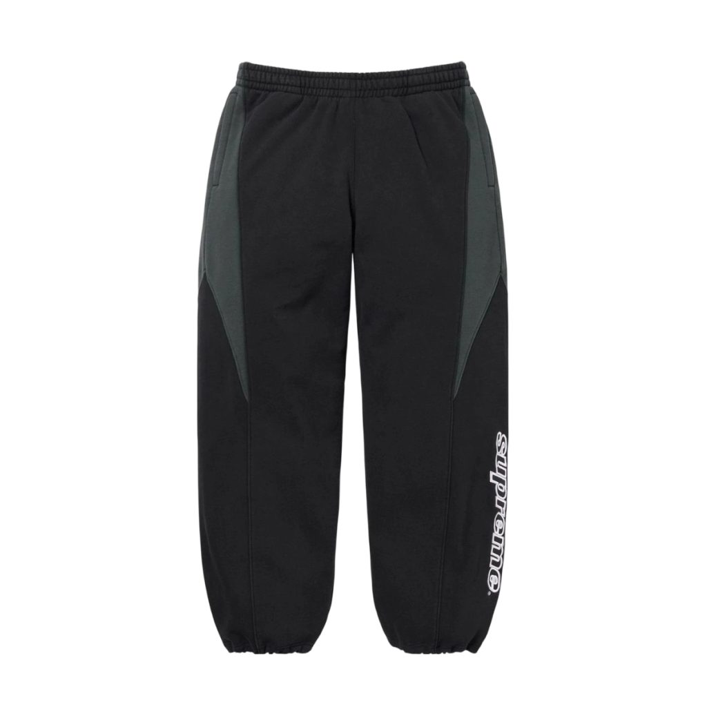 Supreme Black Grey Color Block Sweatpants OKZY2026303