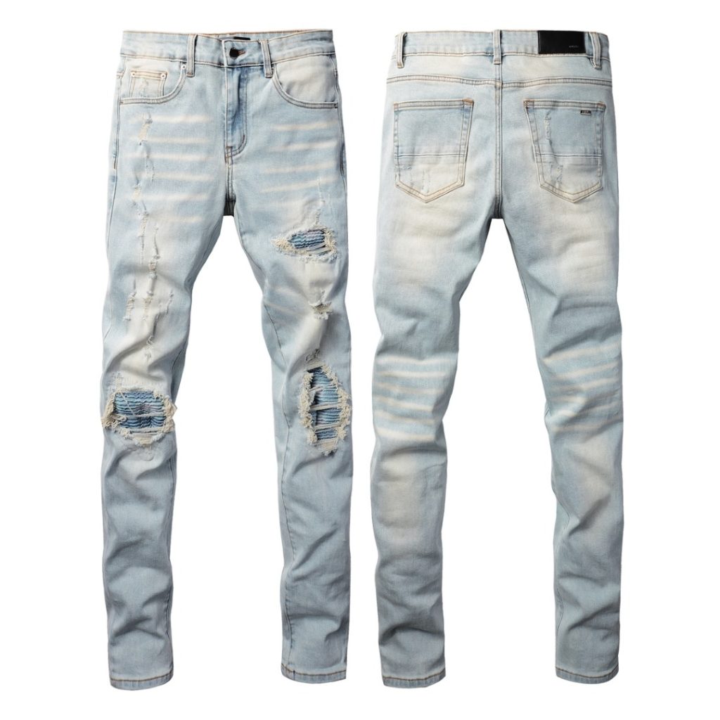 Amiri Frayed Strip Repair Skinny Jeans OKZY202630