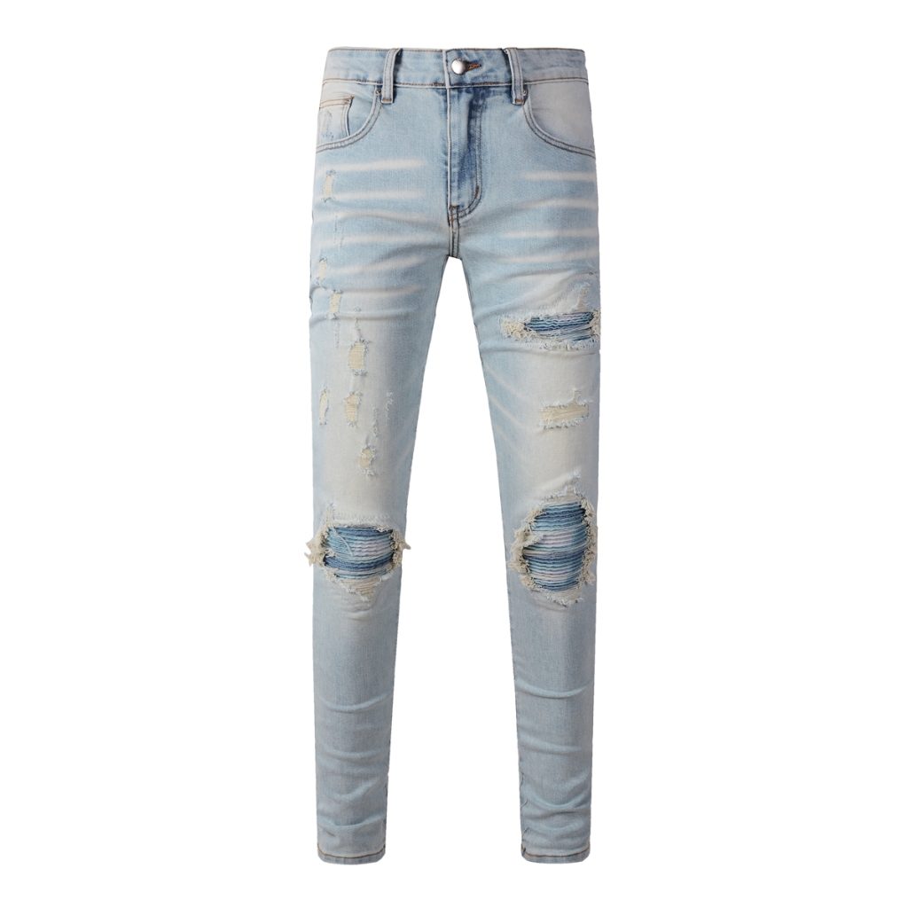 Amiri Frayed Strip Repair Skinny Jeans OKZY202630