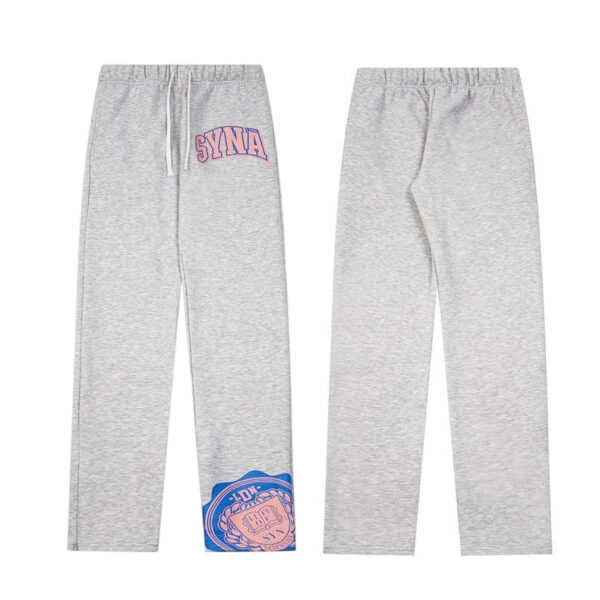 Syna World Grey College Print Sweatpants OKZY2026311