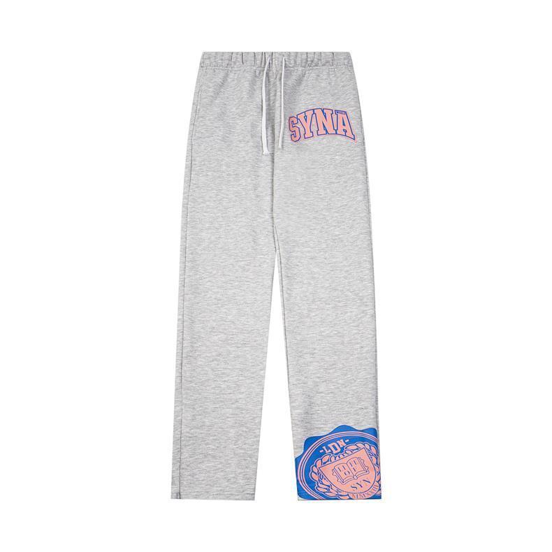 Syna World Grey College Print Sweatpants OKZY2026311