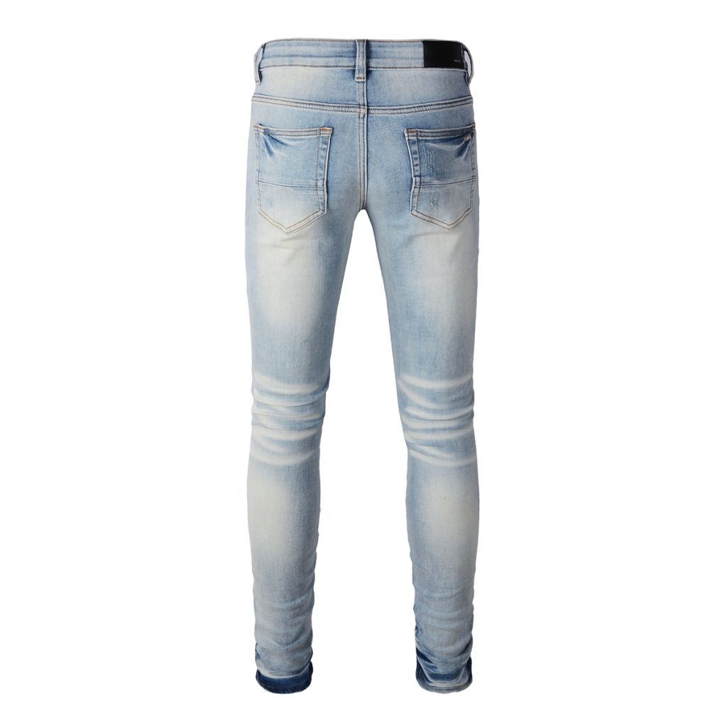 Amiri Frayed Black Inlay Skinny Jeans OKZY202631