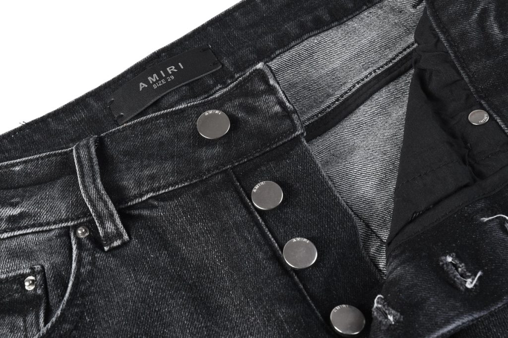 Amiri Red Letter Distressed Denim OKZY202633