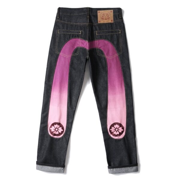 Evisu pink gradient straight leg pants OKZY2026351