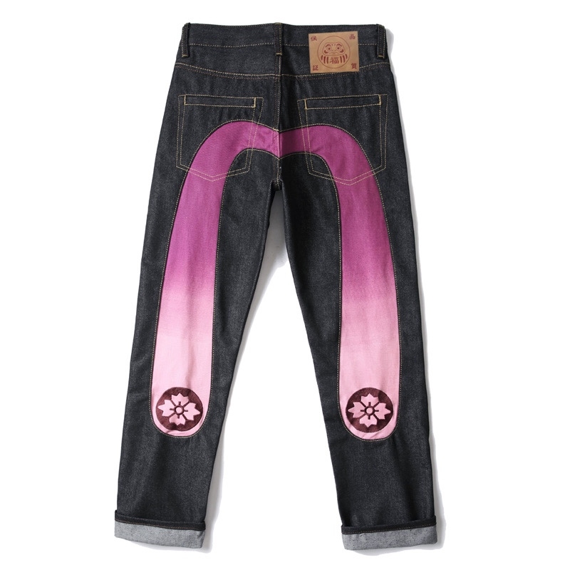 Evisu pink gradient straight leg pants OKZY2026351