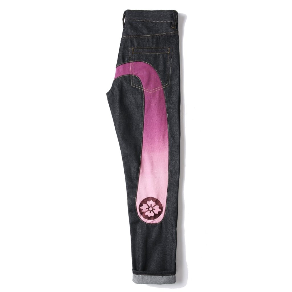 Evisu pink gradient straight leg pants OKZY2026351