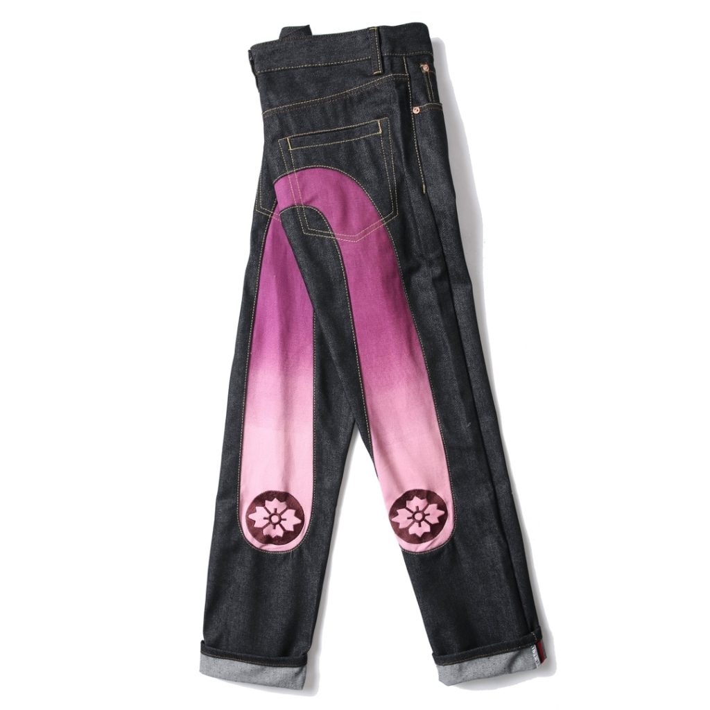 Evisu pink gradient straight leg pants OKZY2026351