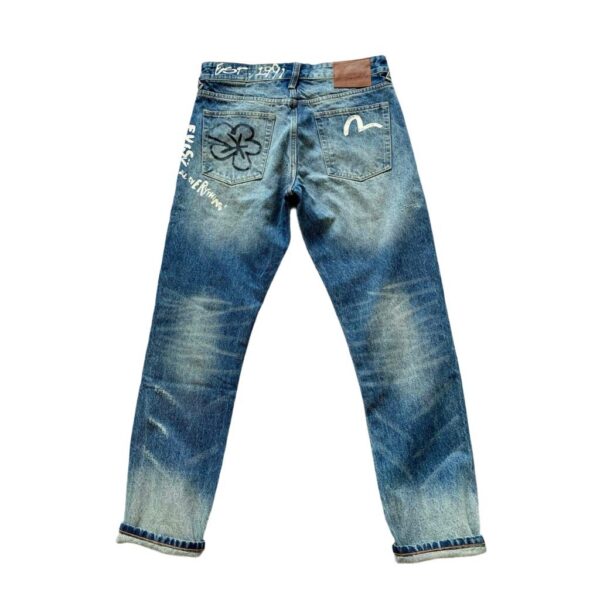 Evisu Handwritten Print Denim Pants OKZY2026355