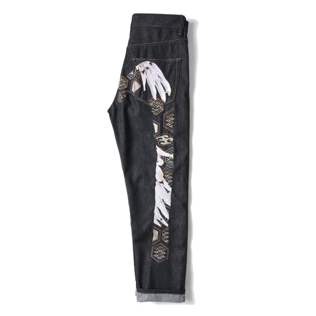 Evisu White Wing Embroidery Jeans OKZY2026358