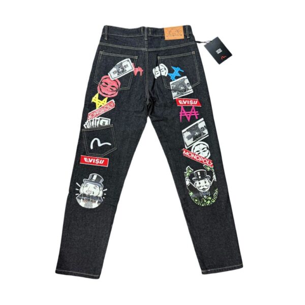 Evisu Monopoly Sticker Print Jeans OKZY2026361