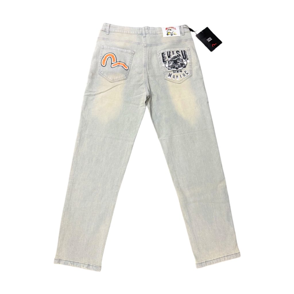 Evisu Orange Seagull Light Wash Jeans OKZY2026363