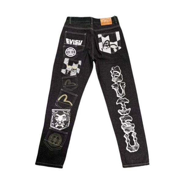 Evisu White Graphic Denim Pants OKZY2026367