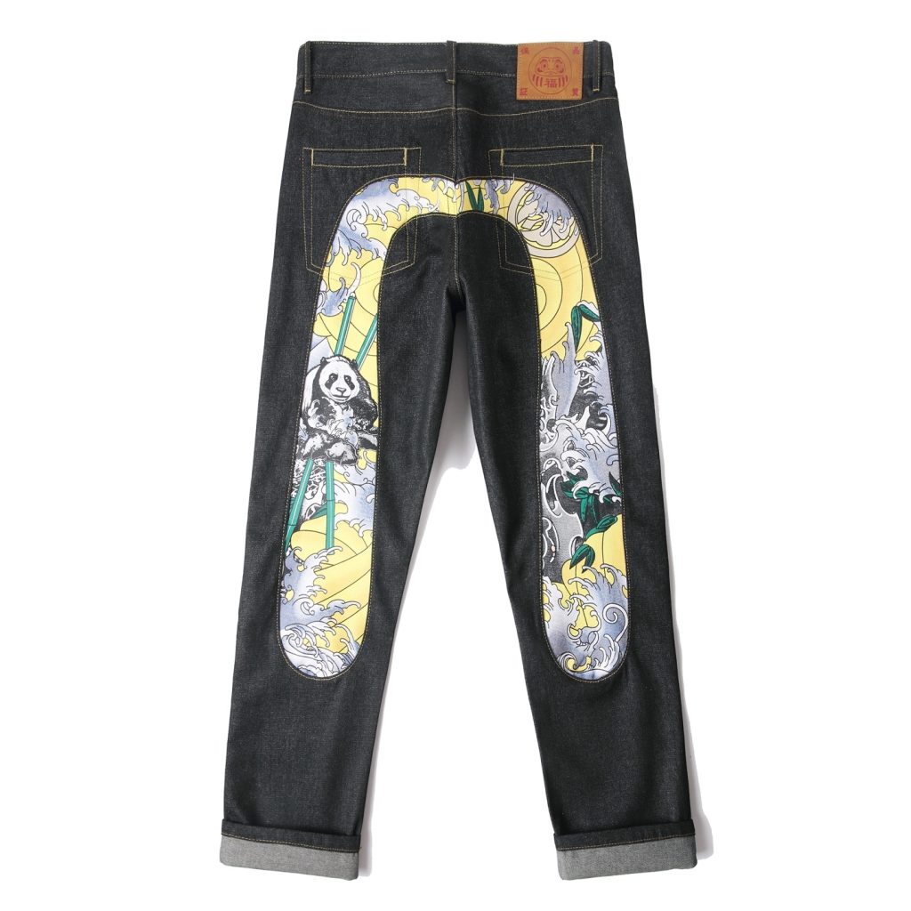 Evisu panda printed straight leg pants OKZY2026370