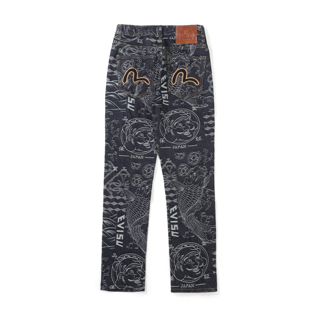 Evisu Jacquard Full Print Jeans OKZY2026371