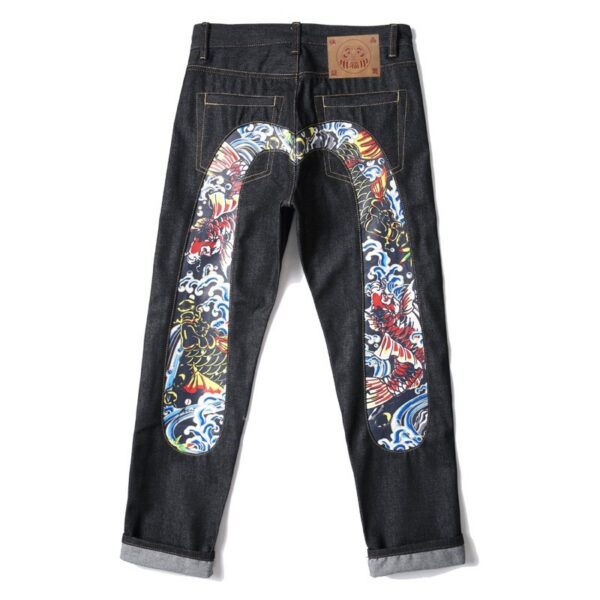 Evisu printed koi straight leg pants OKZY2026377