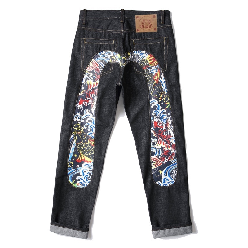 Evisu printed koi straight leg pants OKZY2026377