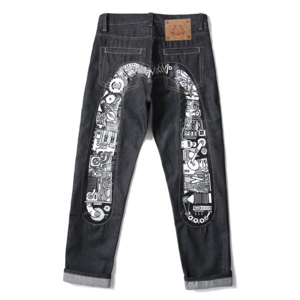 Evisu Mechanical Gear Print Big M Jeans OKZY2026382