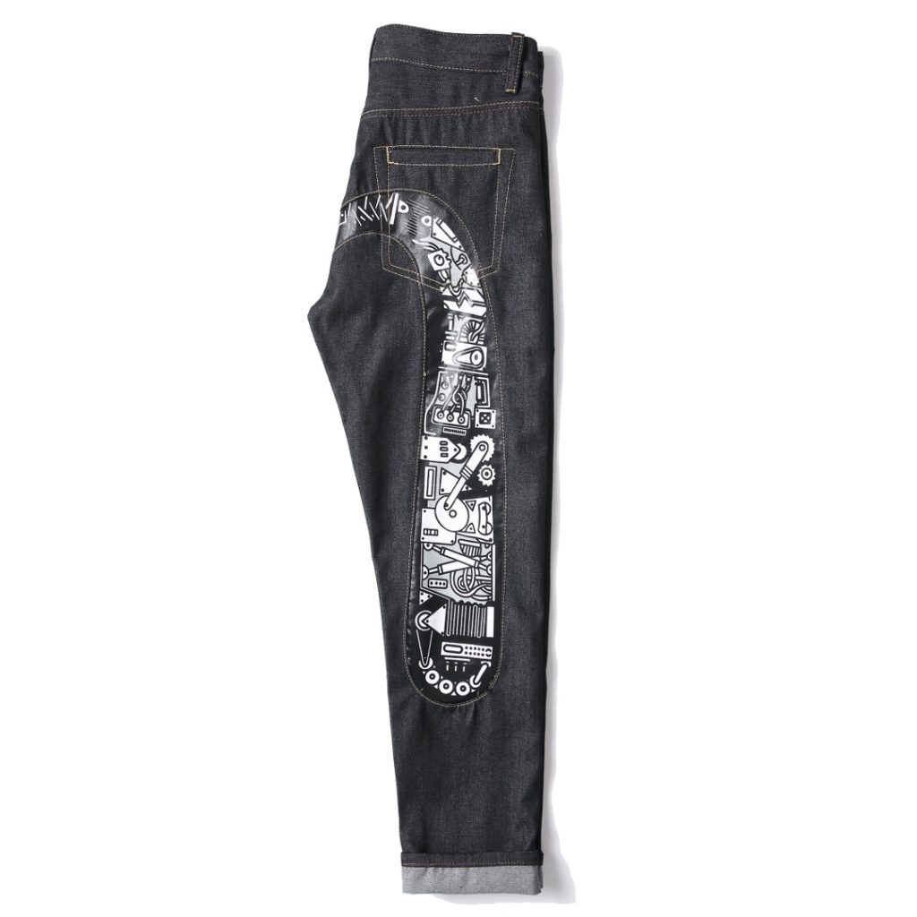 Evisu Mechanical Gear Print Big M Jeans OKZY2026382