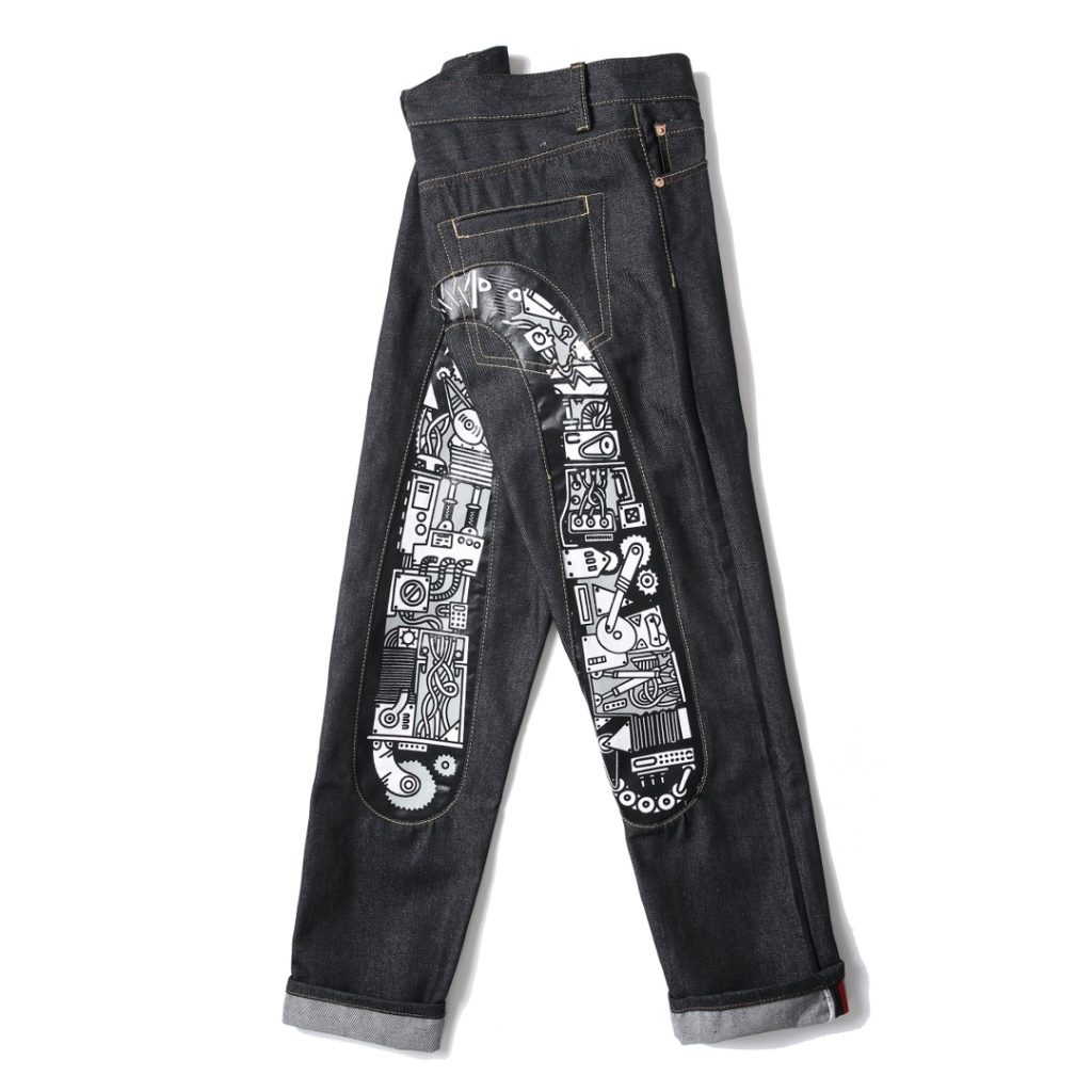 Evisu Mechanical Gear Print Big M Jeans OKZY2026382