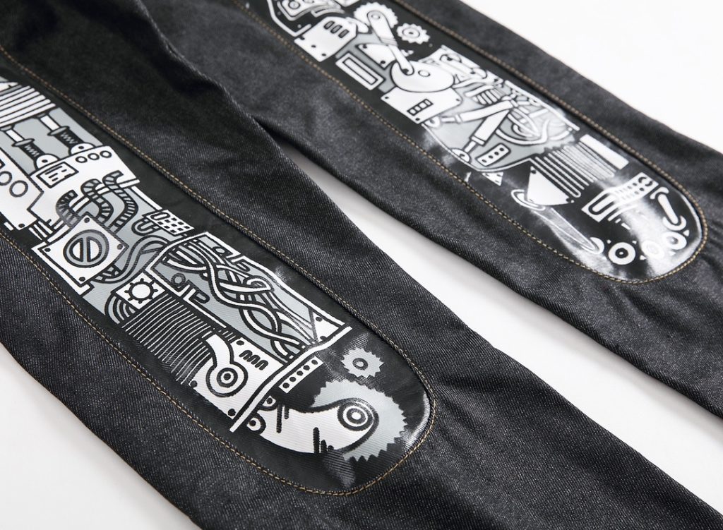 Evisu Mechanical Gear Print Big M Jeans OKZY2026382