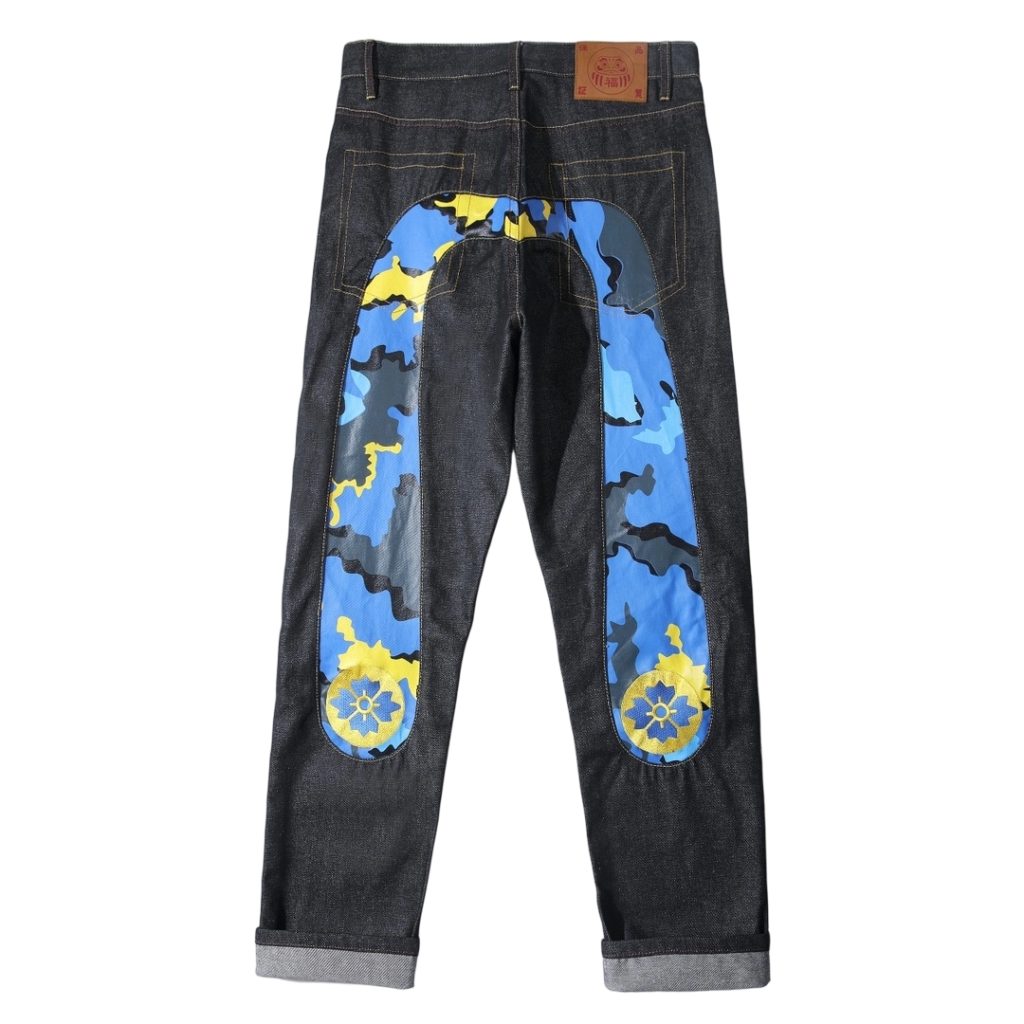 Evisu Camo Sakura Print Denim Pants OKZY2026383