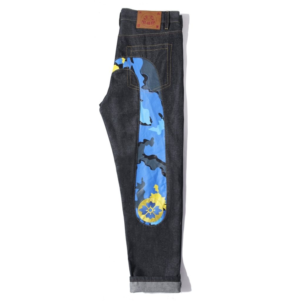 Evisu Camo Sakura Print Denim Pants OKZY2026383