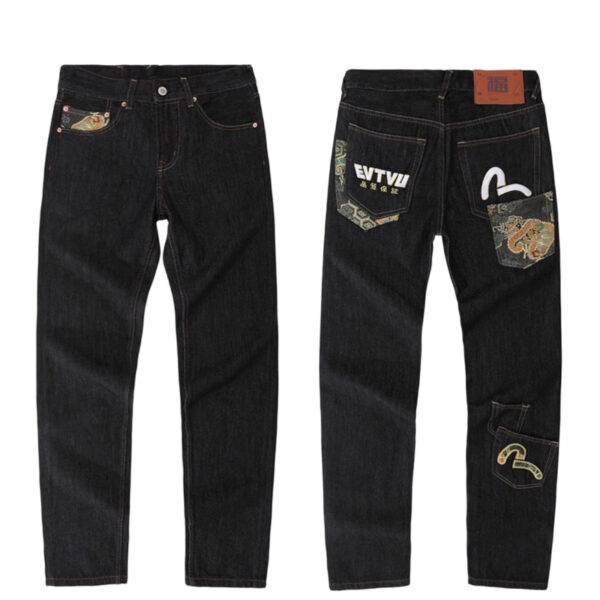 Evisu Dragon Patchwork Multi Pocket Jeans OKZY2026388