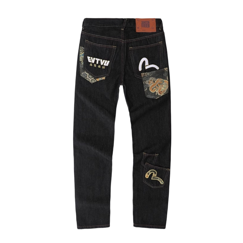 Evisu Dragon Patchwork Multi Pocket Jeans OKZY2026388