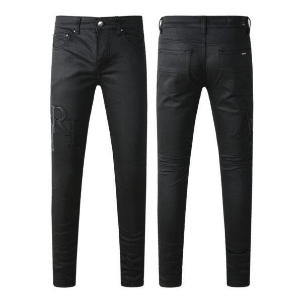 Amiri Embossed Letter Black Jeans OKZY202638