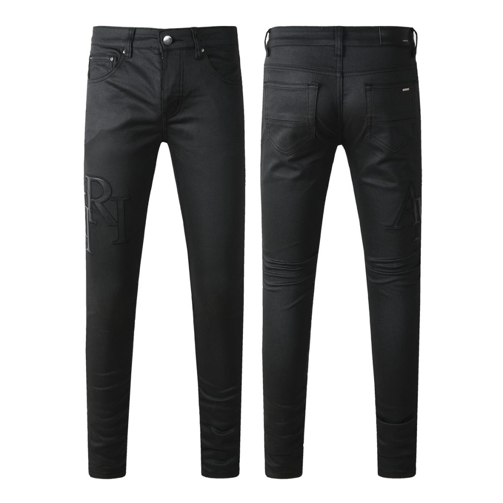 Amiri Embossed Letter Black Jeans OKZY202638