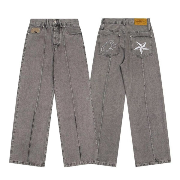 Corteiz Star Embroidery Seam Jeans OKZY2026397
