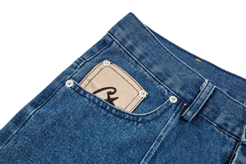 Corteiz Star Embroidery Blue Jeans OKZY2026398