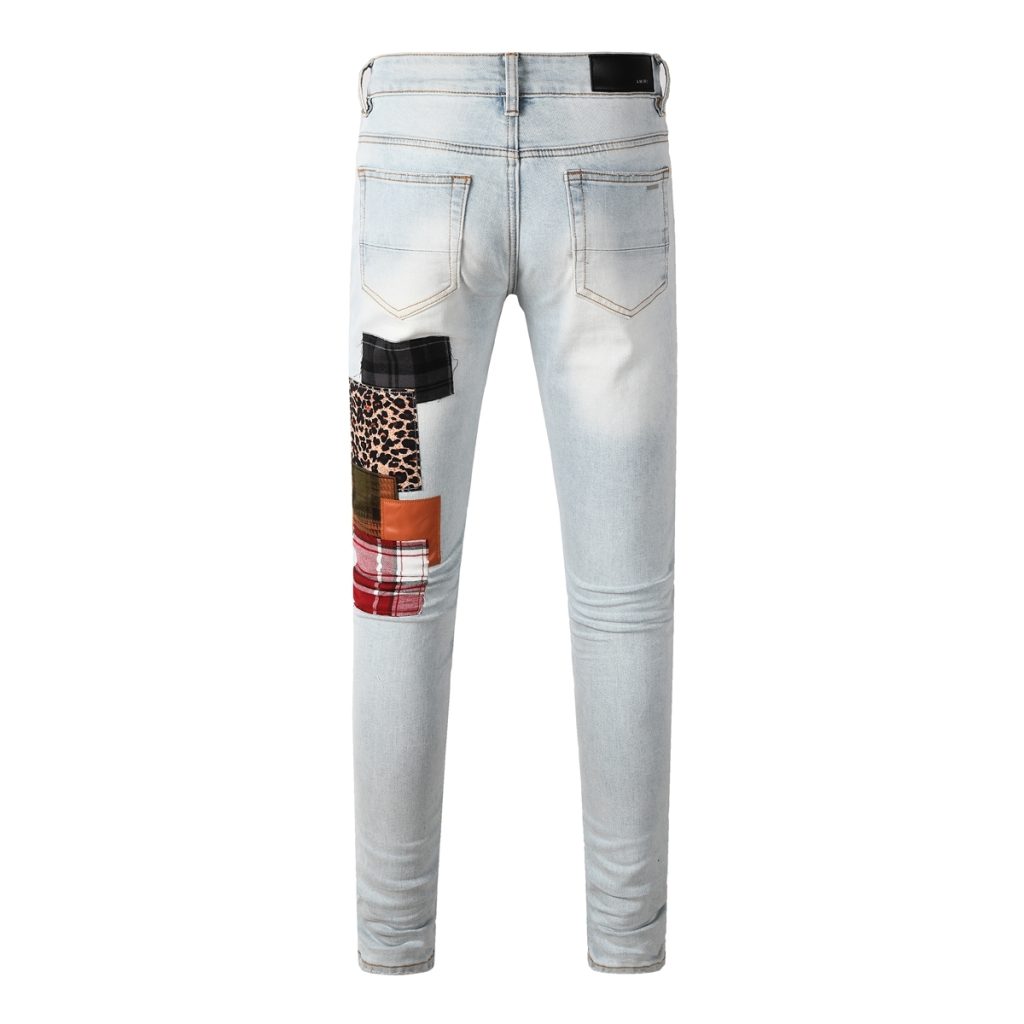 Amiri Multi‑Fabric Patchwork Jeans OKZY202639
