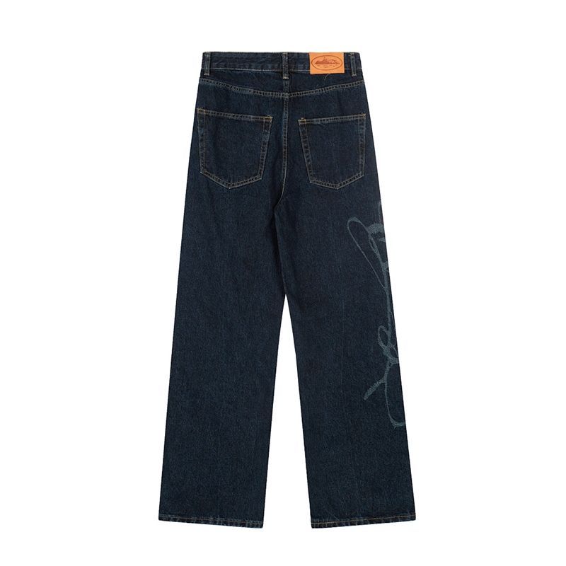 Corteiz Side Script Print Wide Jeans OKZY2026401