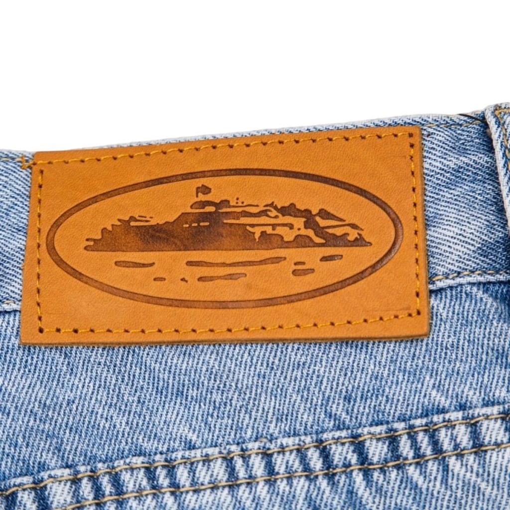Corteiz Island Logo Light Wash Jeans OKZY2026402