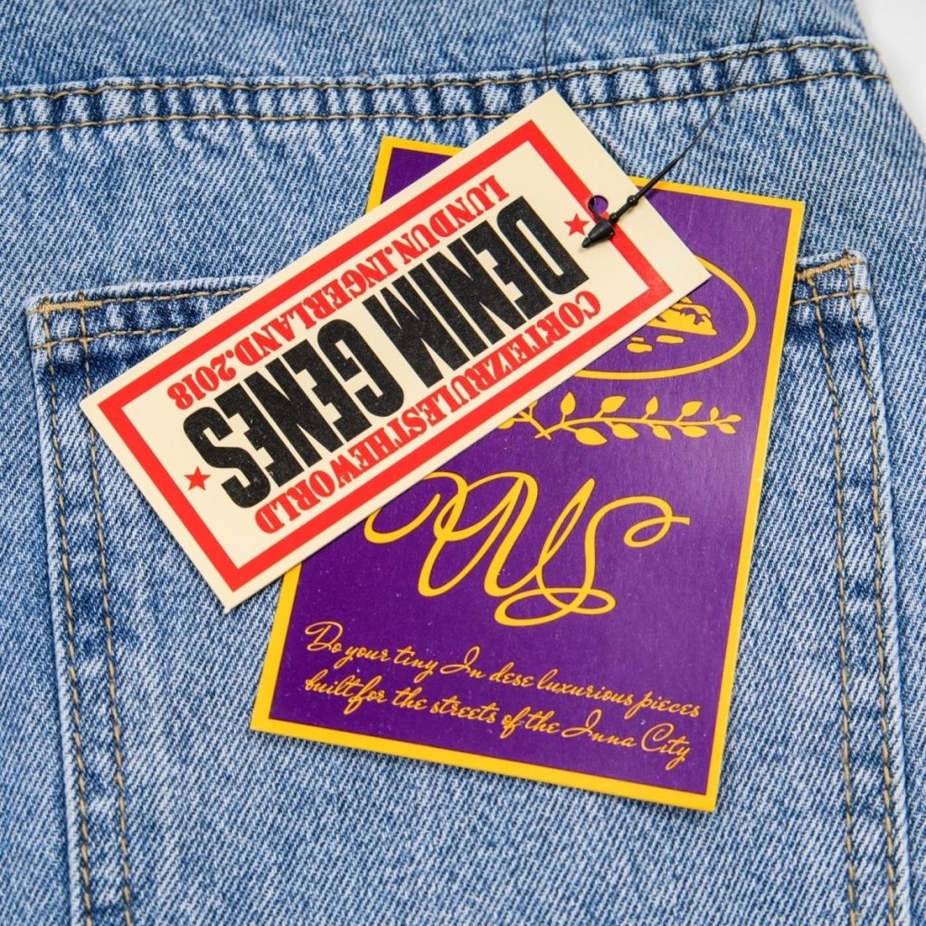Corteiz Island Logo Light Wash Jeans OKZY2026402