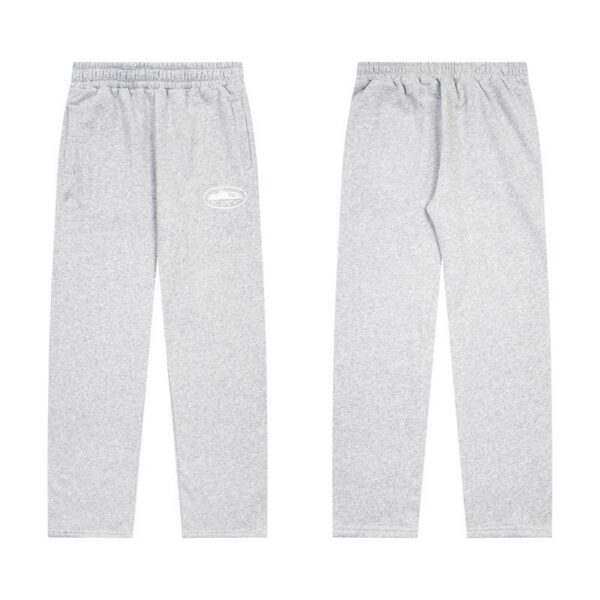 Corteiz Island Logo Grey Wide Sweatpants OKZY2026408