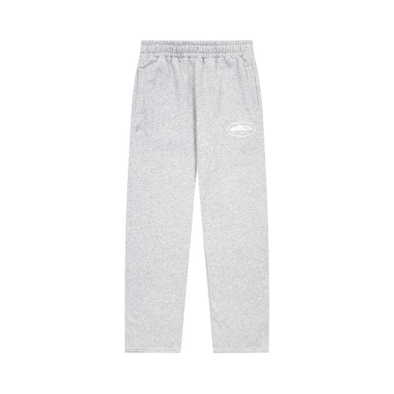 Corteiz Island Logo Grey Wide Sweatpants OKZY2026408