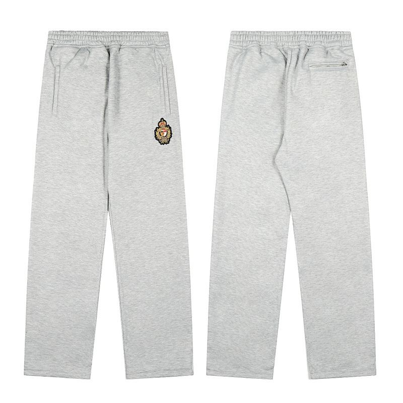 Corteiz Crown Badge Grey Straight Sweatpants OKZY2026425