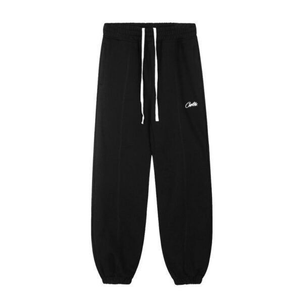 Corteiz Signature Embroidered Black Jogger Pants OKZY2026428