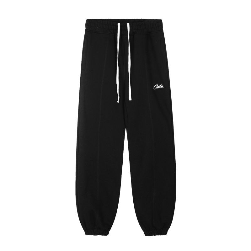 Corteiz Signature Embroidered Black Jogger Pants OKZY2026428