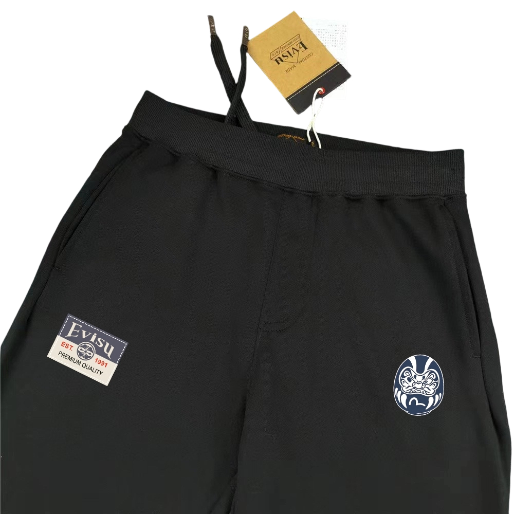 Evisu Small Dharma Logo Black Jogger Pants OKZY2026431