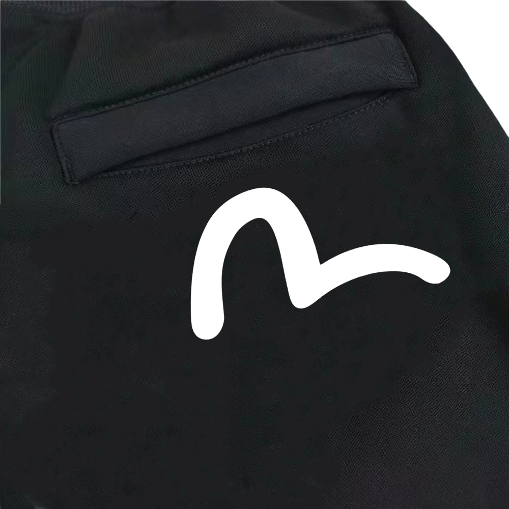 Evisu Small Dharma Logo Black Jogger Pants OKZY2026431