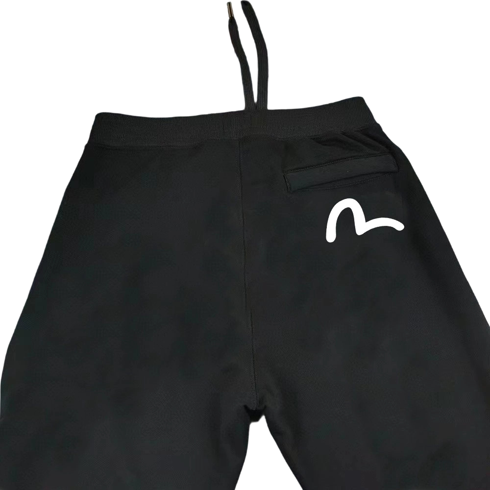 Evisu Small Dharma Logo Black Jogger Pants OKZY2026431