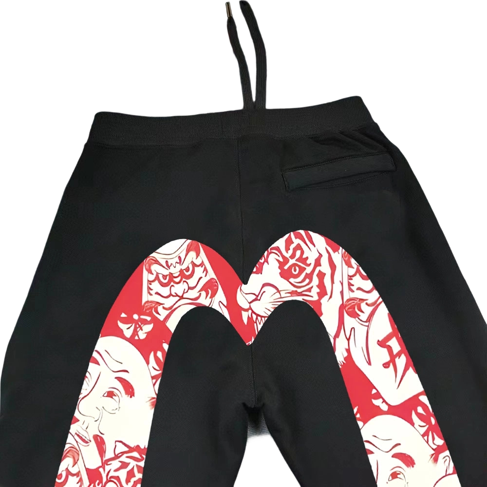 Evisu Red Ukiyo-e Big Daicock Jogger Pants OKZY2026434