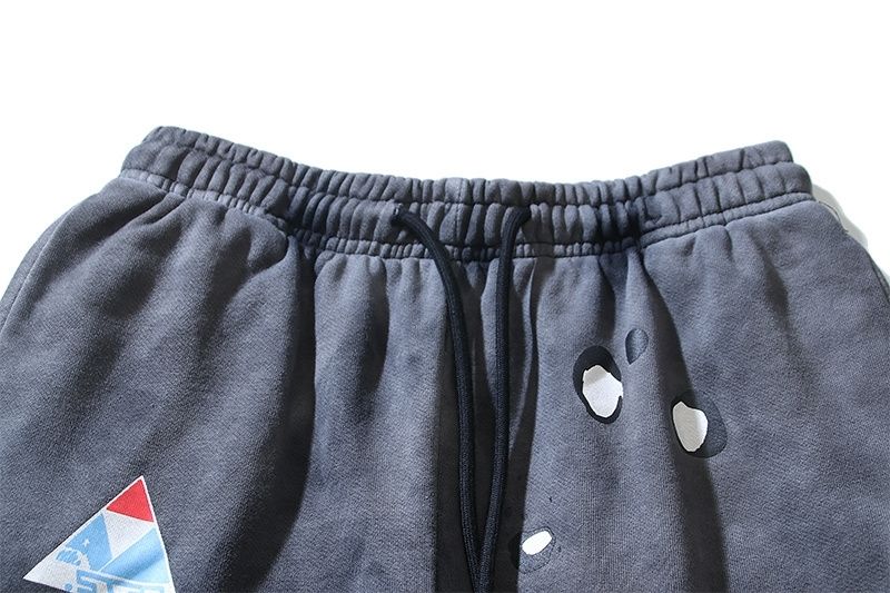 Hellstar Washed Grey Dot Print Flare Pants OKZY2026443